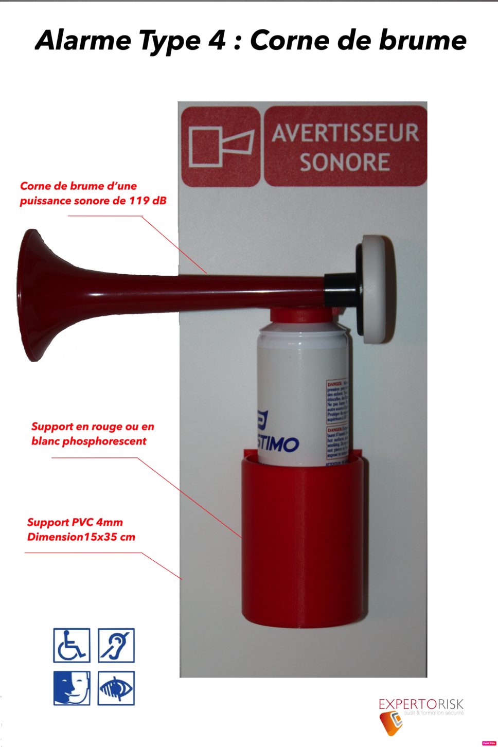 Alarme Type 4 : corne de brume