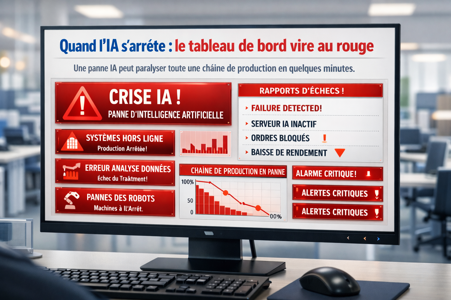 Quand l IA s arrête  le tableau de bord vire au rouge.